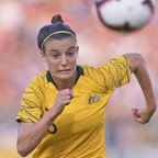Die australische Fußball-Nationalspielerin Chloe Logarzo 
