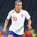 Die englische Fußball-Nationalspielerin Lucy Staniforth