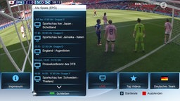 Screenshot HbbTV-Angebot der ARD für die FIFA Frauen WM © NDR 