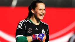 Die deutsche Nationaltorhüterin Laura Benkarth Die deutsche Nationaltorhüterin Laura Benkarth © imago/Karina Hessland Foto: Karina Hessland