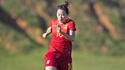 Die chinesische Nationalspielerin Li Yang