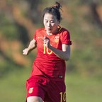 Die chinesische Nationalspielerin Li Yang