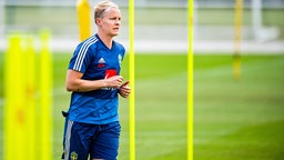 Die schwedische Nationalspielerin Nilla Fischer während einer Trainingseinheit. © imago images 