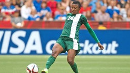 Die nigerianische Fußball-Nationalspielerin Evelyn Nwabuoku