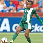 Die nigerianische Fußball-Nationalspielerin Evelyn Nwabuoku