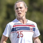 Die norwegische Fußball-Nationalspielerin Stine Hovland