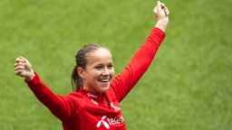 Guro Reiten beim Training der norwegischen Nationalmannschaft © imago images / Bildbyran 