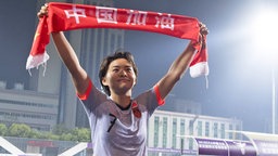 Die chinesische Frauenfußball-Nationalspielerin Shuang Wang © imago images / Xinhua 