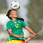 Die südafrikanische Fußball-Nationalspielerin Leandra 