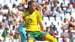 Die südafrikanische Nationalspielerin Linda Motlhalo