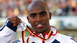 Mohamed Farah gewinnt bei der U23-Europameisterschaft 2005 in Erfurt Silber über 5.000 Meter. © imago/Chai v.d. Laage Foto: Chai v.d. Laage