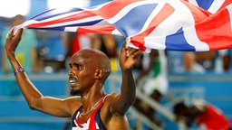 Mohamed Farah gewinnt Gold über 5.000 Meter bei der Leichtathletik-WM 2011 in Daegu. © picture alliance / landov Foto: LIAO YUJIE