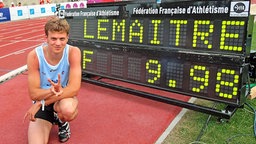 Christophe Lemaitre läuft als erster weißer Sprinter die 100 Meter unter 10 Sekunden. © picture alliance / dpa Foto: Philippon Joel