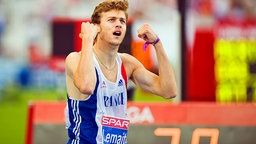 Christophe Lemaitre gewinnt bei der Leichtathletik-Europameisterschaft 2010 in Barcelona Gold über 200 Meter. © picture-alliance / Sven Simon Foto: Anke Fleig/SVEN SIMON