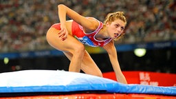 Blanka Vlasic gewinnt bei den Olympischen Spielen 2008 in Peking Silber. © Witters Foto: AlainMounic