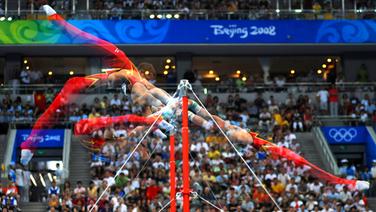 Der deutsche Turner Fabian Hambüchen bei den Olympischen Spielen 2008 in Peking © picture-alliance / dpa Foto: Karl-Josef Hildenbrand