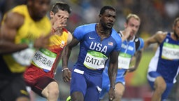 Der US-amerikanische 200-Meter-Läufer Justin Gatlin © dpa Foto: Martti Kainulainen