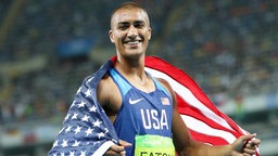 Der amerikanische Zehnkämpfer Ashton Eaton. © DPA Bildfunk Foto: Srdjan Suki