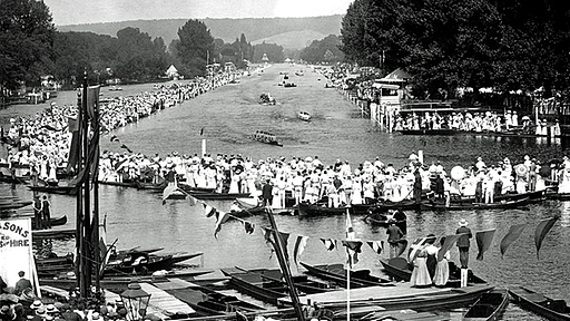 Ruderer bei Olympia 1908 in London © dpa / empics