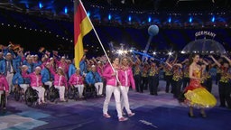 Das deutsche Team bei der Paralympics Eröffnungsfeier.