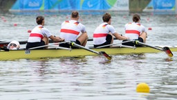 Vierer mit Steuermann im Training