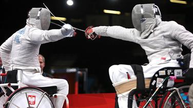 Zwei Fechter im Duell. © Imago/Xinhua 