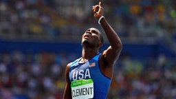 Der US-amerikanische Hürdensprinter Kerron Clement © dpa - Bildfunk Foto: Antonio Lacerda