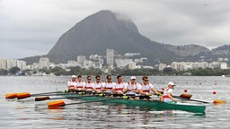 Der deutsche Ruder-Achter steht im Finale der Olympischen Spiele in Rio de Janeiro. © dpa Bildfunk Foto: Soeren Stache