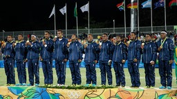 Olympiafinale im Rugby Rio 2016 - Fidschi - England © Thomas Luerweg Foto: Thomas Luerweg