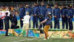 Olympiafinale im Rugby Rio 2016 - Fidschi - England © Thomas Luerweg Foto: Thomas Luerweg